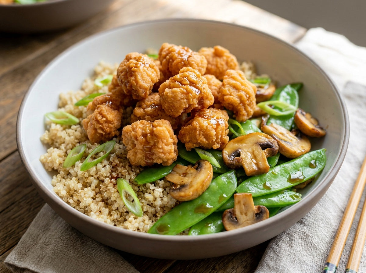
                    Vegan Chicken Power Bowl
                  