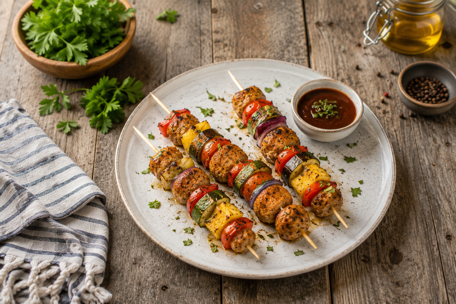 
                    Meatball Skewers
                  